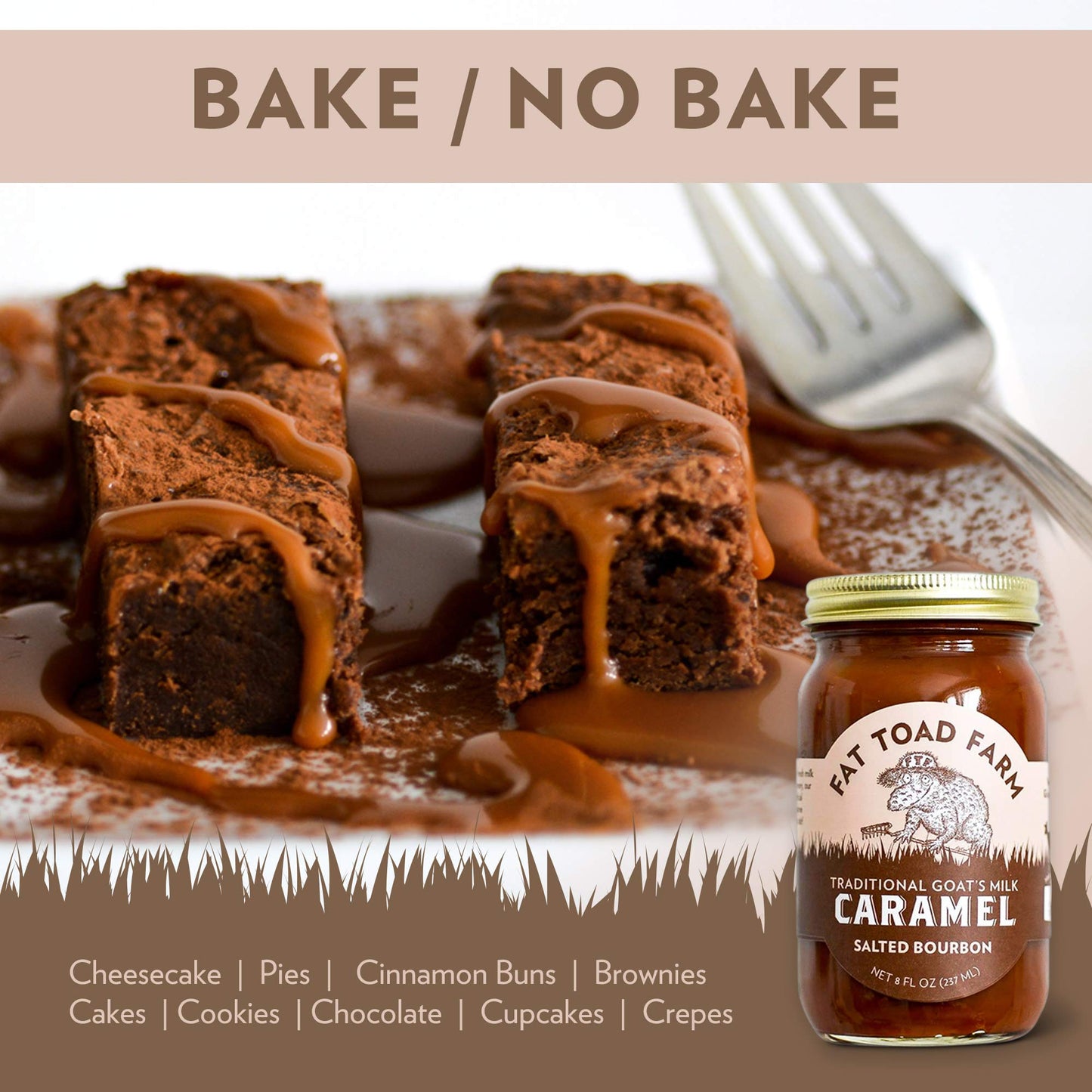 Fat Toad Farm Goat’s Milk Caramel Sauce, Salted spirit-inspired flavor, Gluten Free, 8 Fl Oz