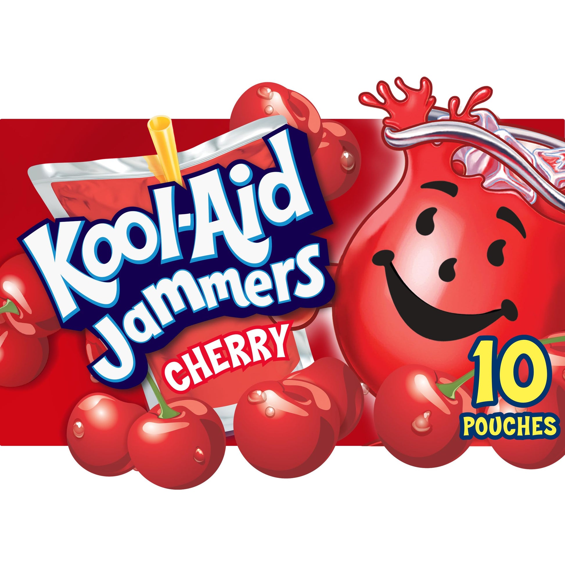 Kool-Aid Casual Wear Artificially Flavored Drink  10 Pouches  For School Lunches And On-The-Go Hydration  Cherry Flavor  Excellent Source Of Vitamin C  6 Fl Oz