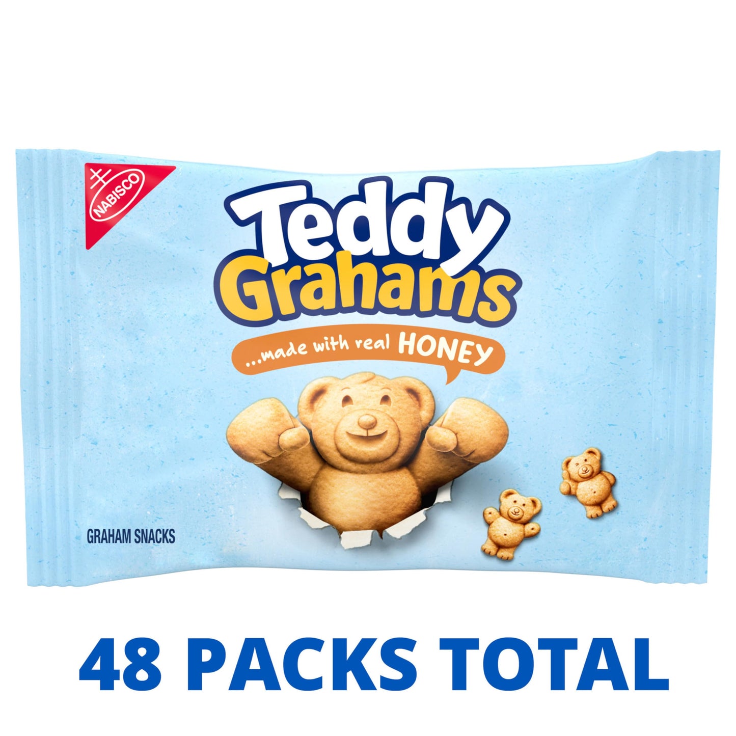Teddy Grahams Honey Graham Snacks, 48 Total Snack Packs (4 Boxes)