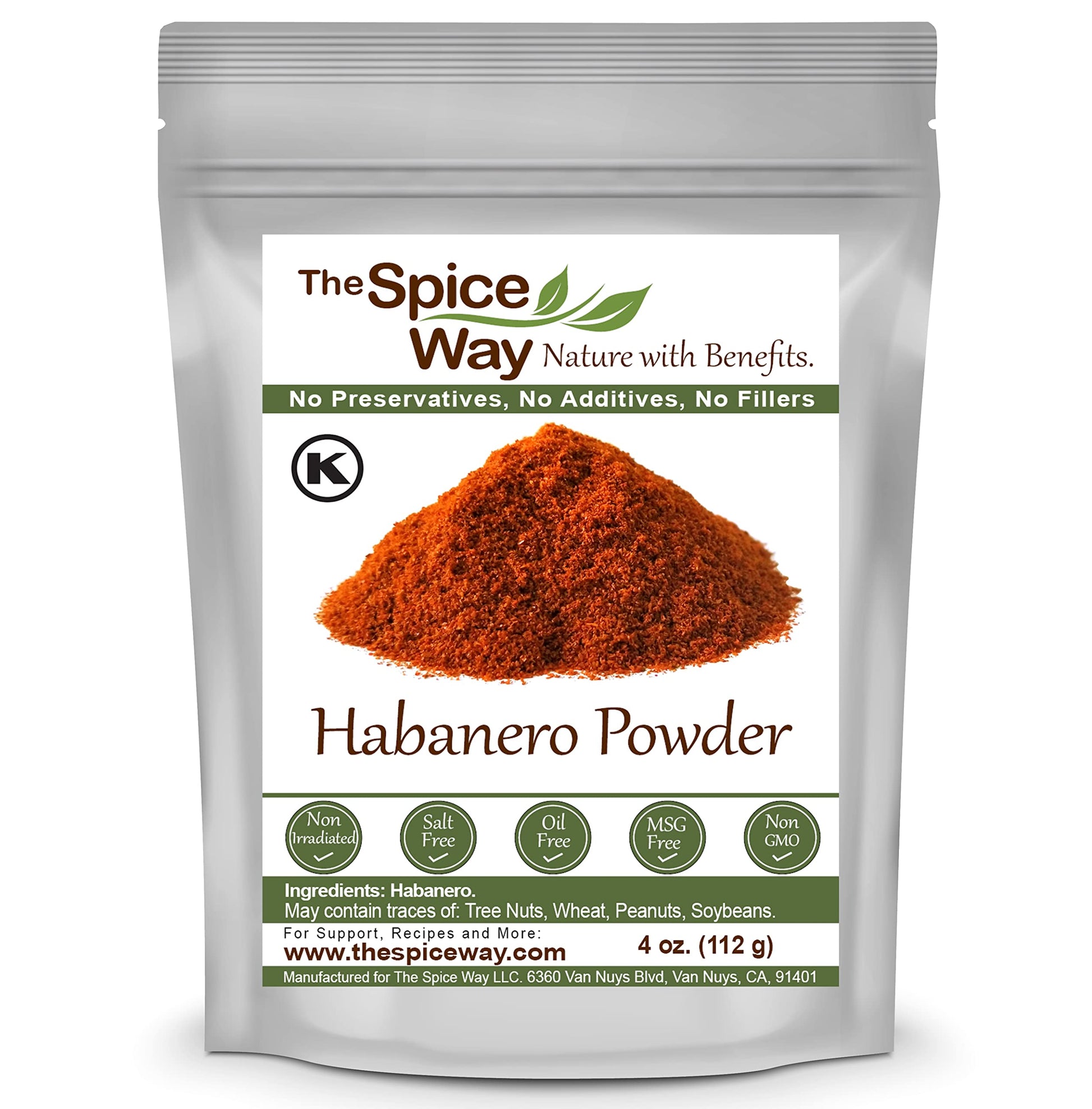 The Spice Way Habanero Ground Pepper - Premium Seasoning, 4 oz