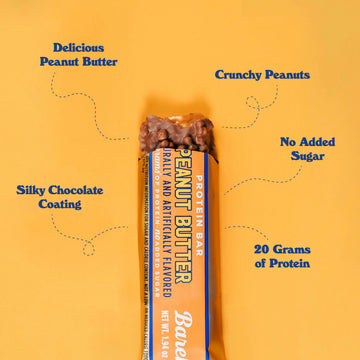 Barebells Protein Bars Peanut Butter - 24 Bars (2 Packs Of 12), 20G High Protein   - Chocolate Peanut Butter Nutrition Bar With 1G Total Sugars - On-The-Go Breakfast Or Post-Workout Snack