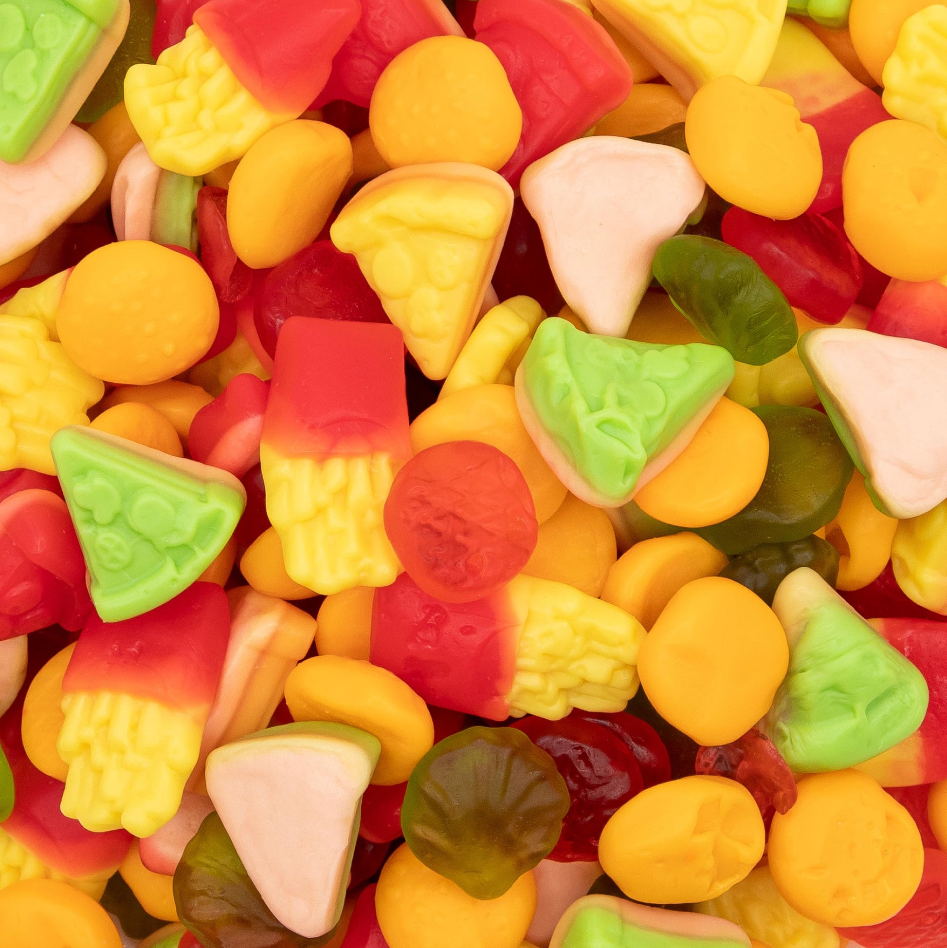ILIKE! Gummy Candy Mix - Fast Food Gummies, 2 Pound Bag, Assorted Burgers, Fries, and Pizza Shapes for Kids Parties and Goody Bags
