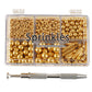 Kasvan Gold Mix Sugar Sprinkles - Edible Candy Pearls with 4-Claw Sprinkle Pen,118g/4.16 Oz, Gift Box Pack, Baking Cake Decorati