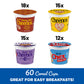 General Mills Assorted Goodness Cereal Variety Pack, Single Serve Cups, 60 Count