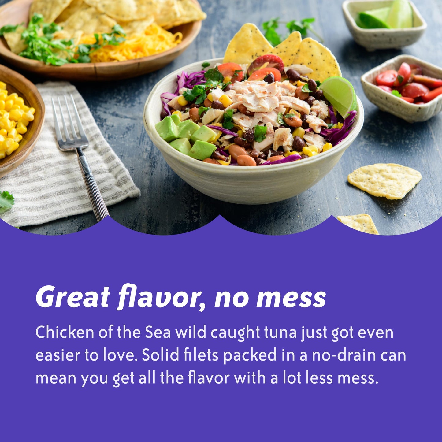 Chicken of the Sea Solid White Pure Albacore Tuna, Wild Caught, No Drain, Low Sodium, 4 oz. Can (Pack of 24)