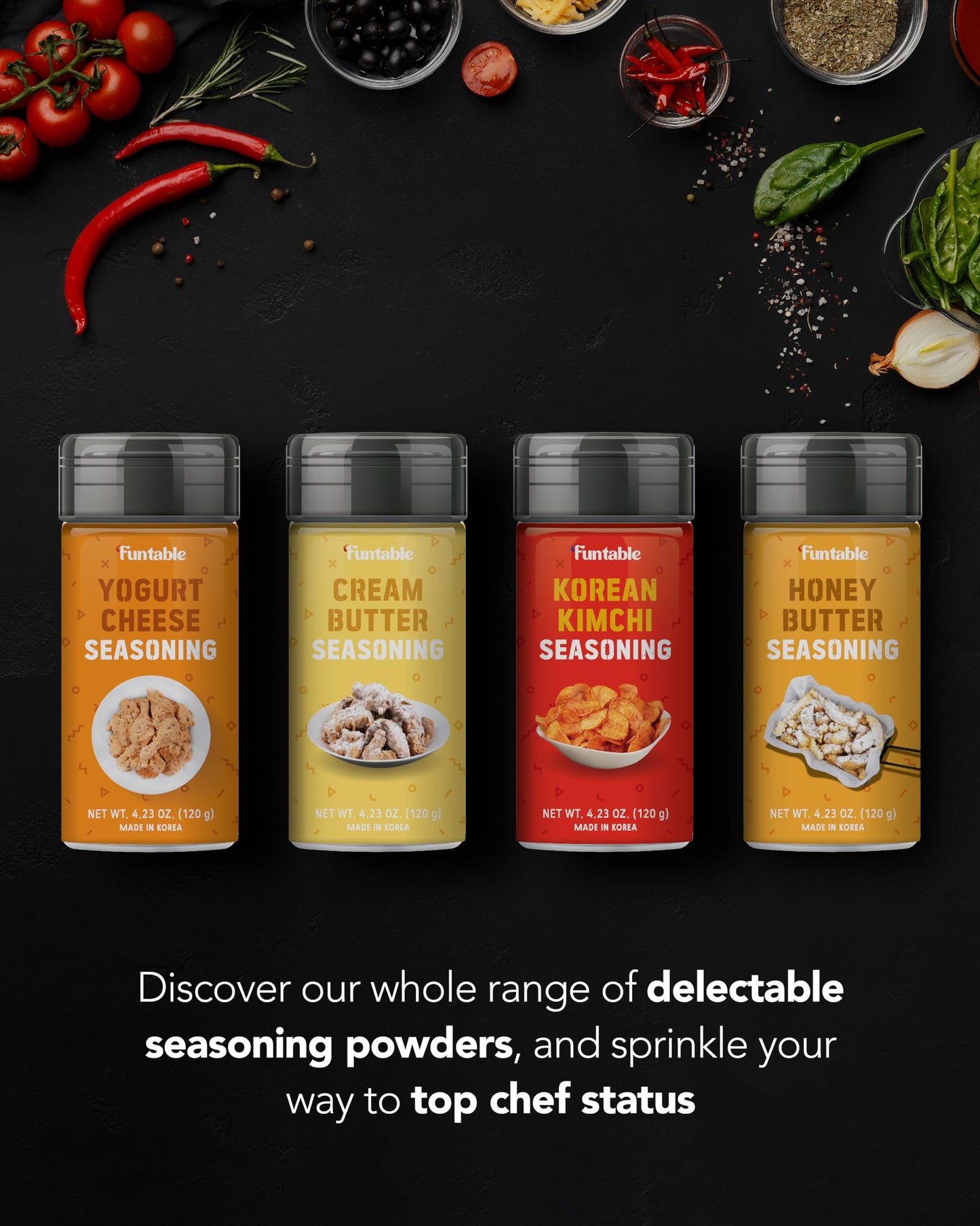 Funtable Cream Butter Seasoning (4.2Oz) - Sweet & Creamy Butter Flavor Powder, Easy To Use Perfect Seasoning For Chicken, Nugget
