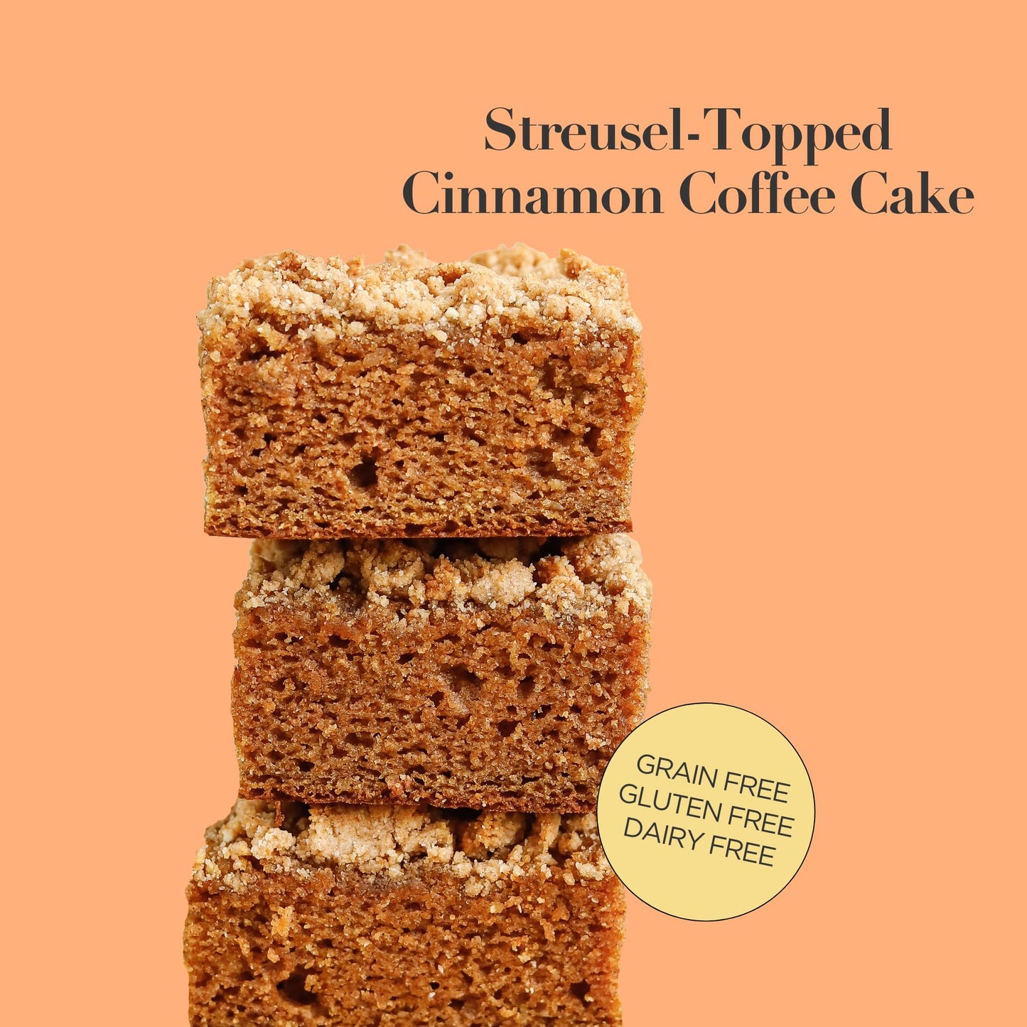 Stellar Eats Coffee Cake Mix, 12.6 Oz, 1 Pack - Grain Free, Gluten Free, Dairy Free, Plant Based, Paleo Friendly, Certified Kosh