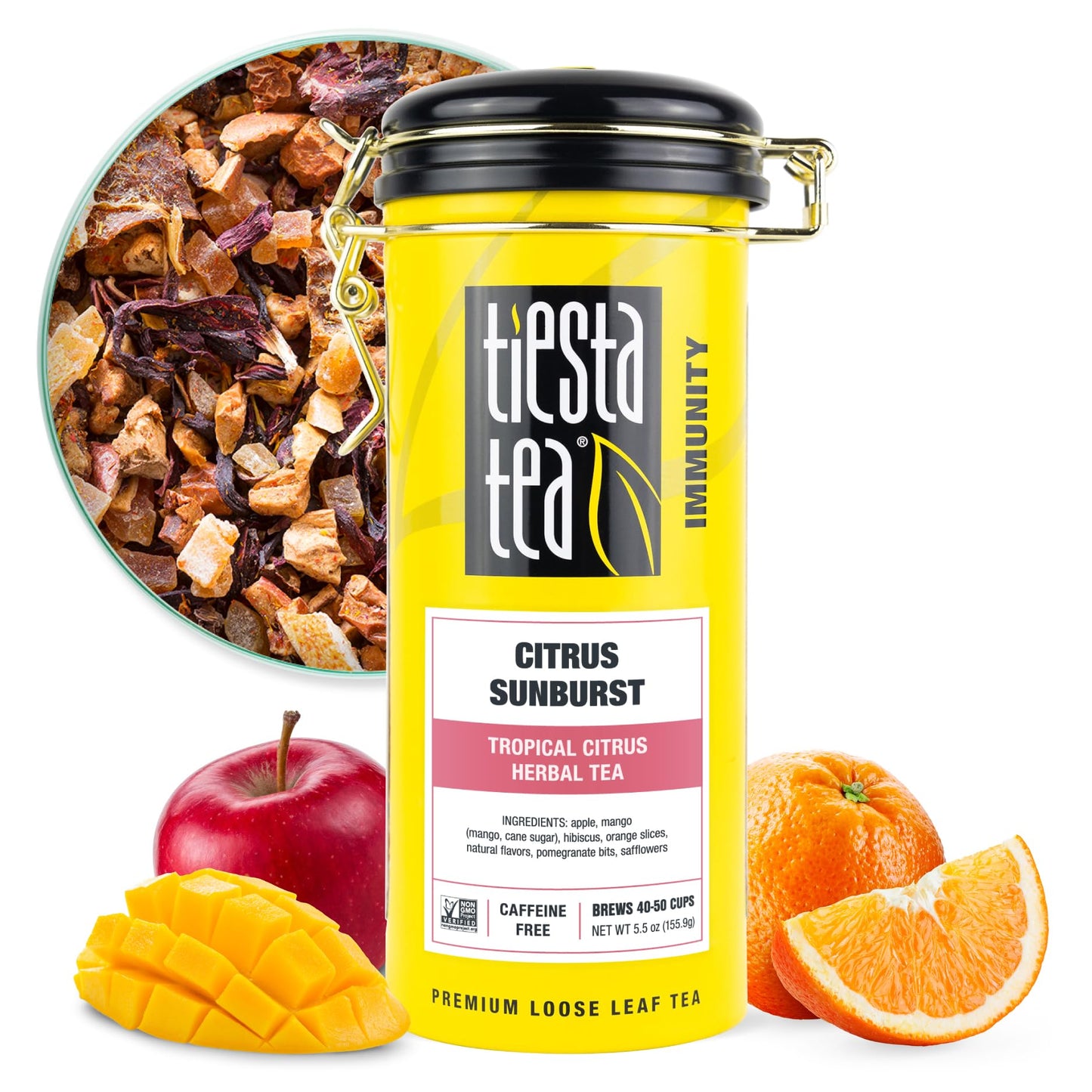 Tiesta Tea - Citrus Sunburst | Tropical Citrus Herbal Tea | Premium Loose Leaf Tea Blend | Non-Caffeinated Fruit Tea | Make Hot