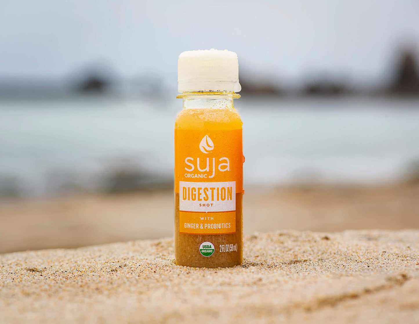 Suja Organic Cold-Pressed Digestion Shot With Ginger And Probiotics, 2 Fl Oz (Pack Of 15)