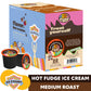Crazy Cups Decaf Flavored Coffee Pods, Hot Fudge Sundae, Medium Roast, 22 Count for Keurig K-Cup Machines