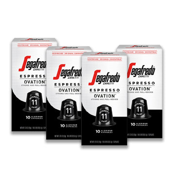 Segafredo Zanetti Espresso Capsules – Dark Roast Aluminum Pods for Nespresso – Intensity 11 – 40 Count (4 Packs of 10)