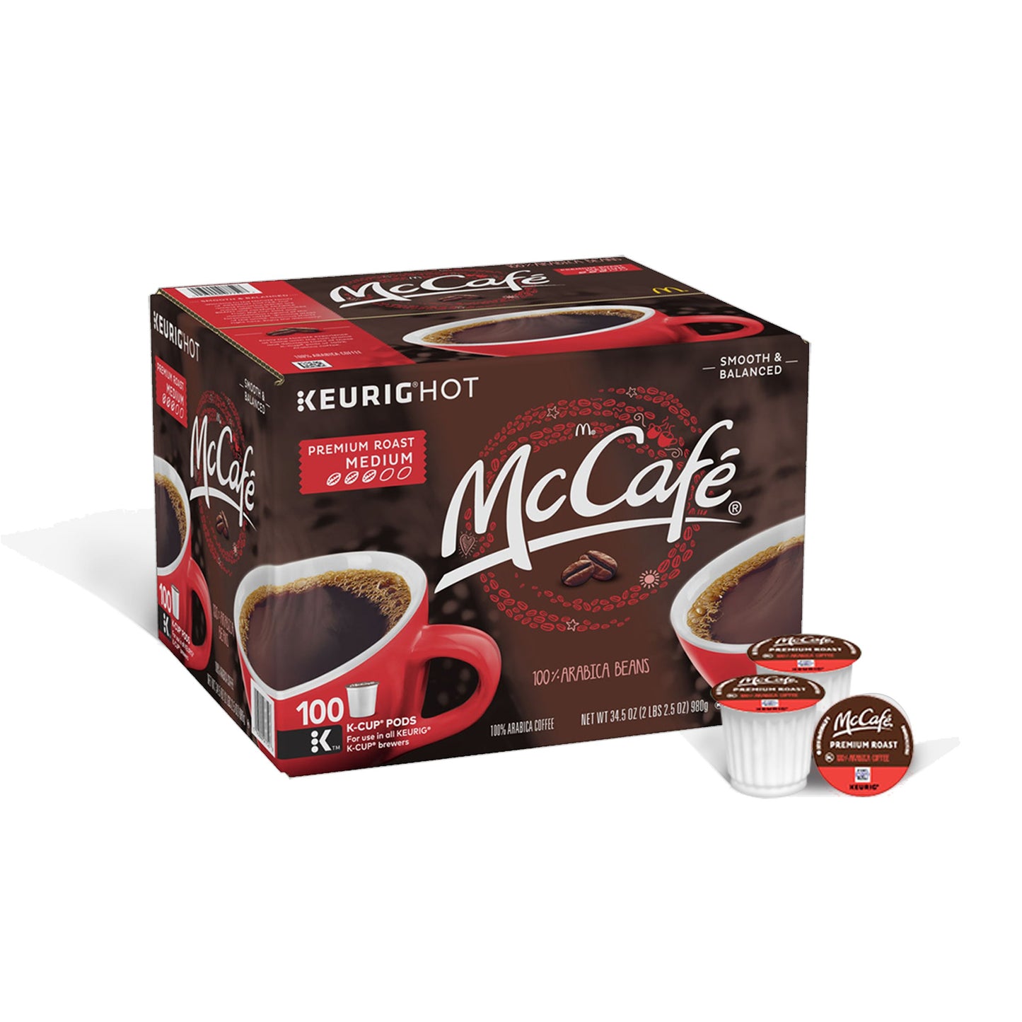 McCafé Premium Medium Roast K-Cup Coffee Pods - 100 Count (Pack of 1) - Model 4300007752
