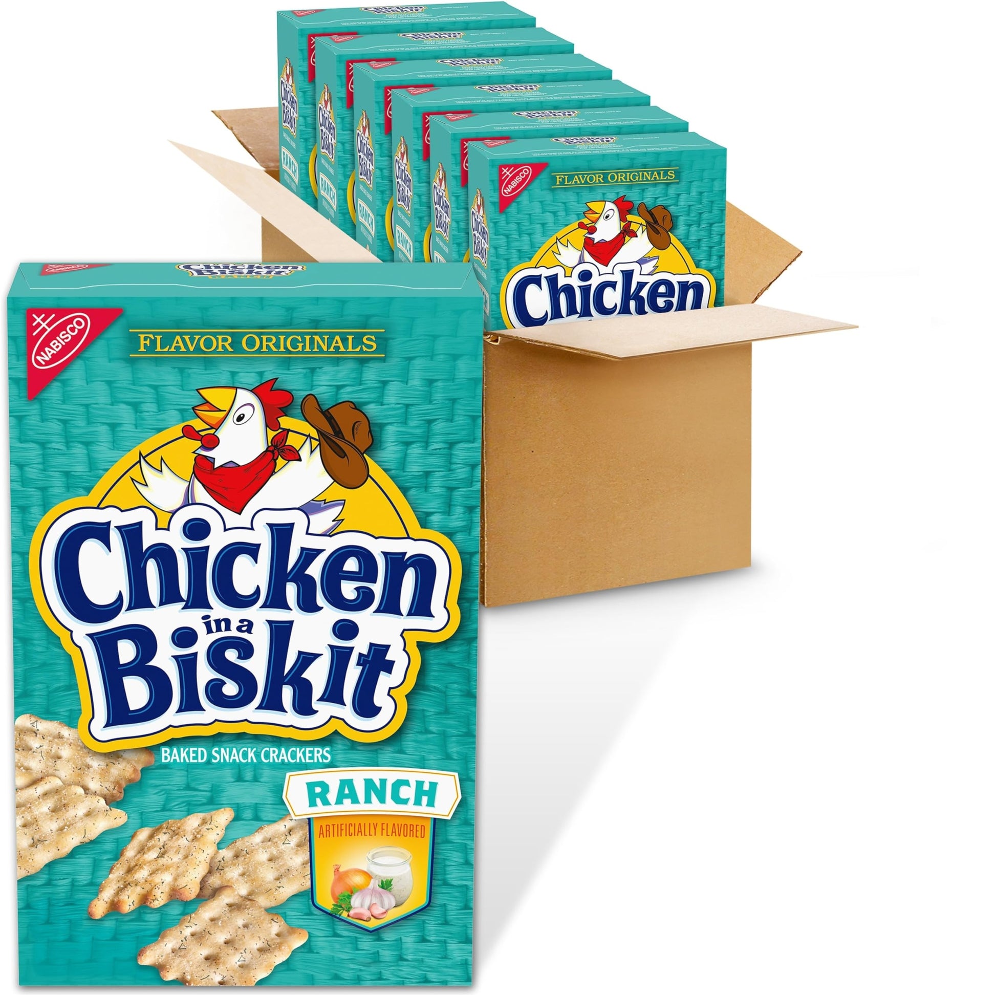 NABISCO Chicken in a Biskit Ranch Baked Snack Crackers, 45 oz Pack