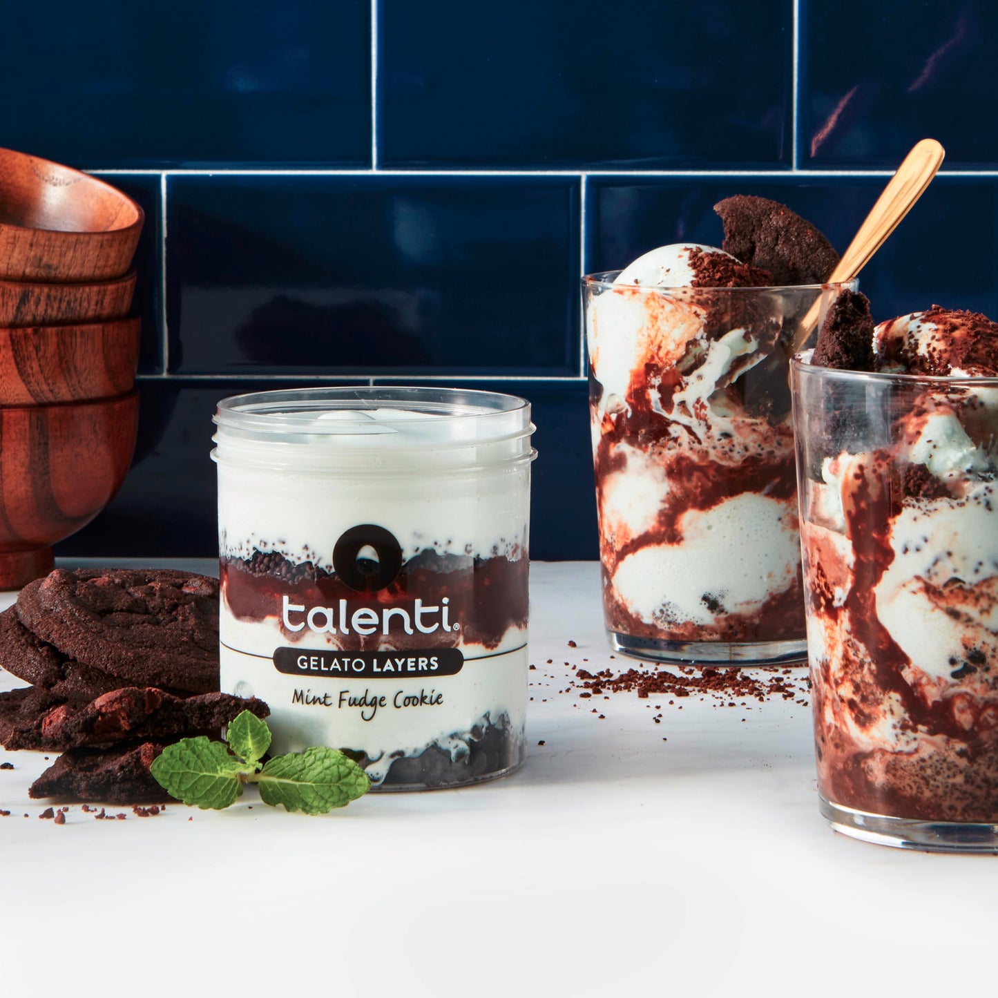 Talenti Gelato Layers, Mint Fudge Cookie, 11 oz (Frozen)