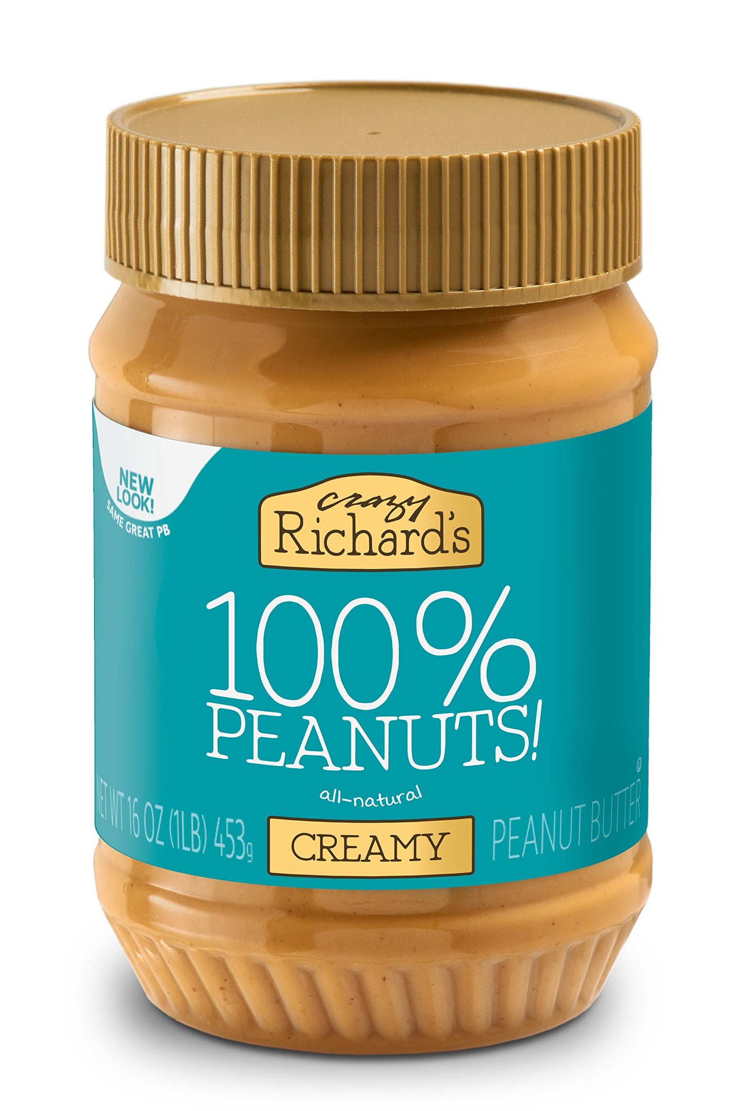 Crazy Richards 100% All-Natural Creamy Peanut Butter, No Added Sugar Peanut Butter Non-GMO, Vegan (16 Ounce (Pack of 1))