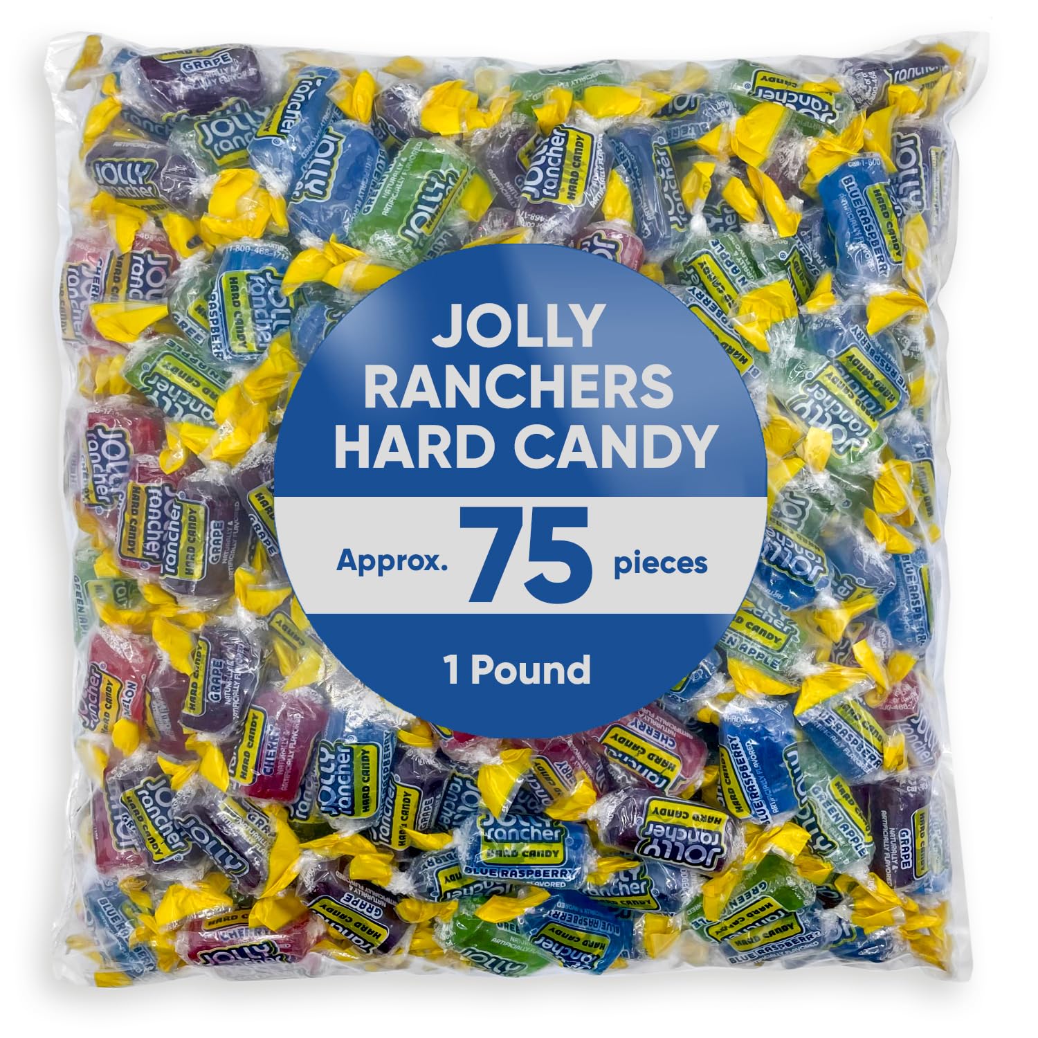 CHAIN & JO SWEETS Jolly Ranchers Assorted Fruit Flavored Hard Candy - 1 Pound Bulk Individually Wrapped Candy