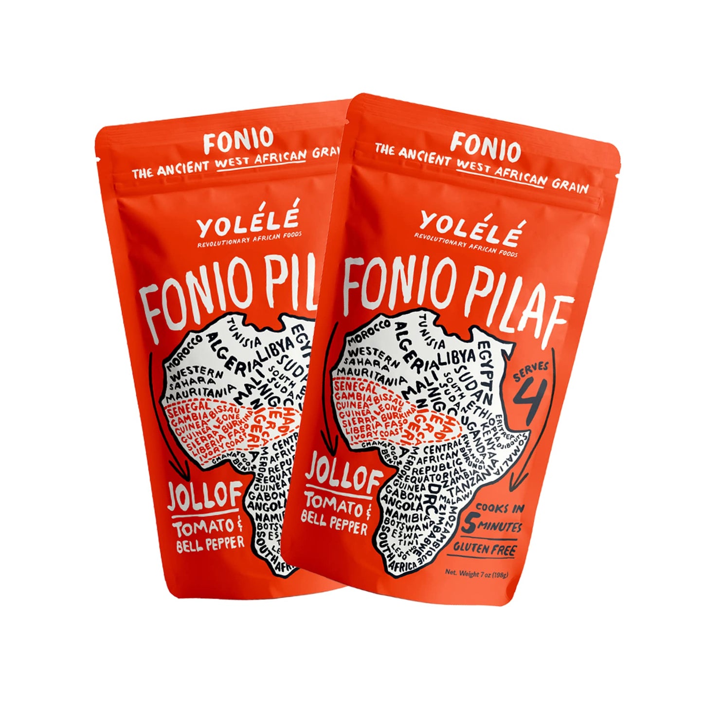 Yol  l   Fonio Grain Pilaf Mix African Supergrain Ancient Grains Organic Gluten-Free Non GMO Vegan Protein Super Food Paleo-Frie