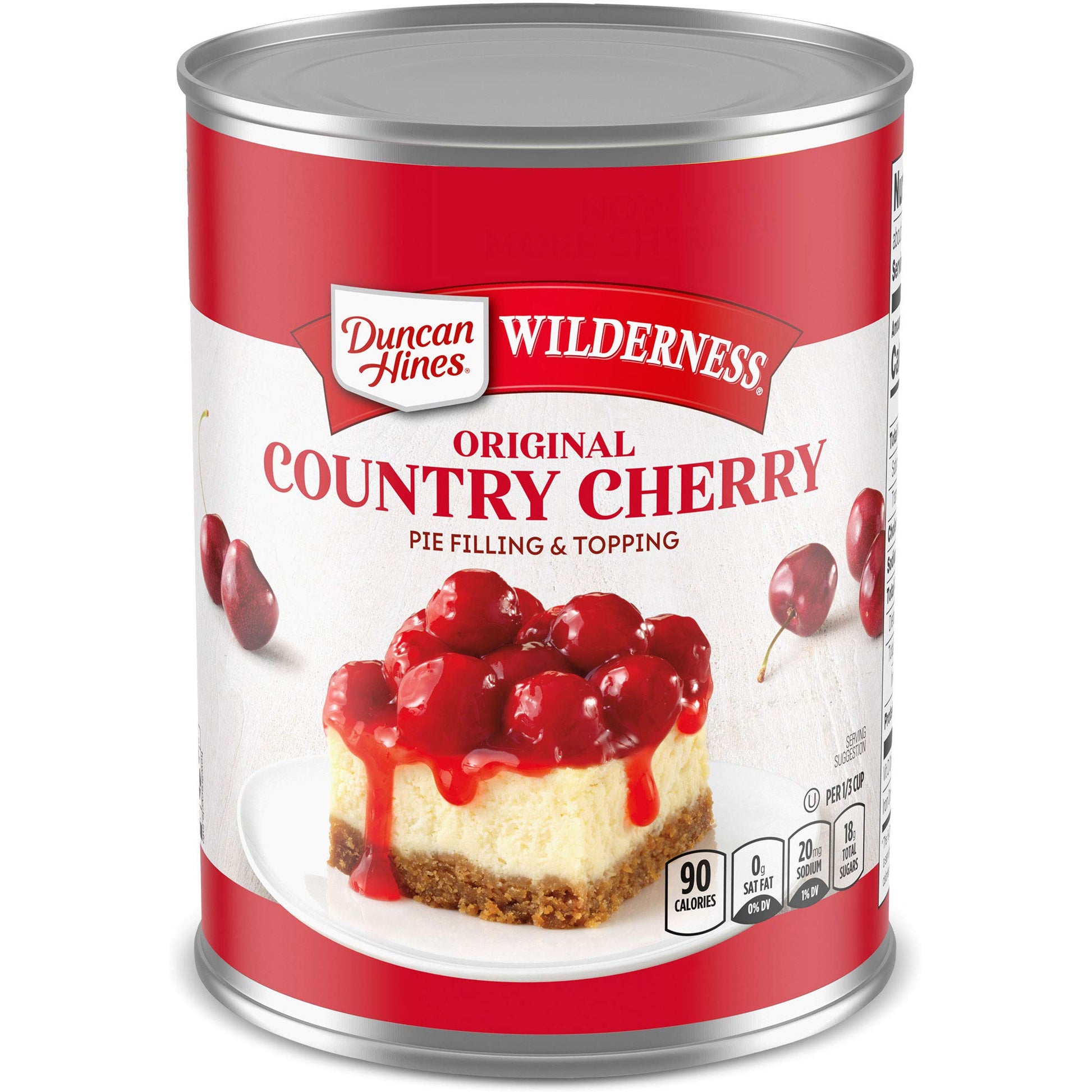 Duncan Hines Wilderness Original Pie Filling & Topping, Country Cherry, 21 Ounce Pack
