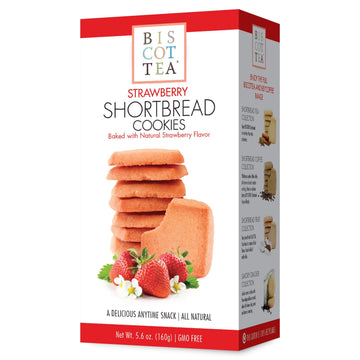 Biscottea Strawberry Shortbread Cookie (8 Cookies)