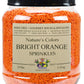 Bright Orange Sprinkles, Shimmery Sugar Sprinkles for Baking and Decorating, 2.9 Lb Canister (Pack of 1)
