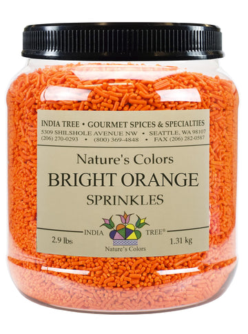 Bright Orange Sprinkles, Shimmery Sugar Sprinkles for Baking and Decorating, 2.9 Lb Canister (Pack of 1)