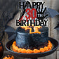 Black Glitter Killer Happy 30Th Birthday Cake Topper, Halloween Zombie Vampire Bloody Friday Birthday D  Cor, Halloween Horror T