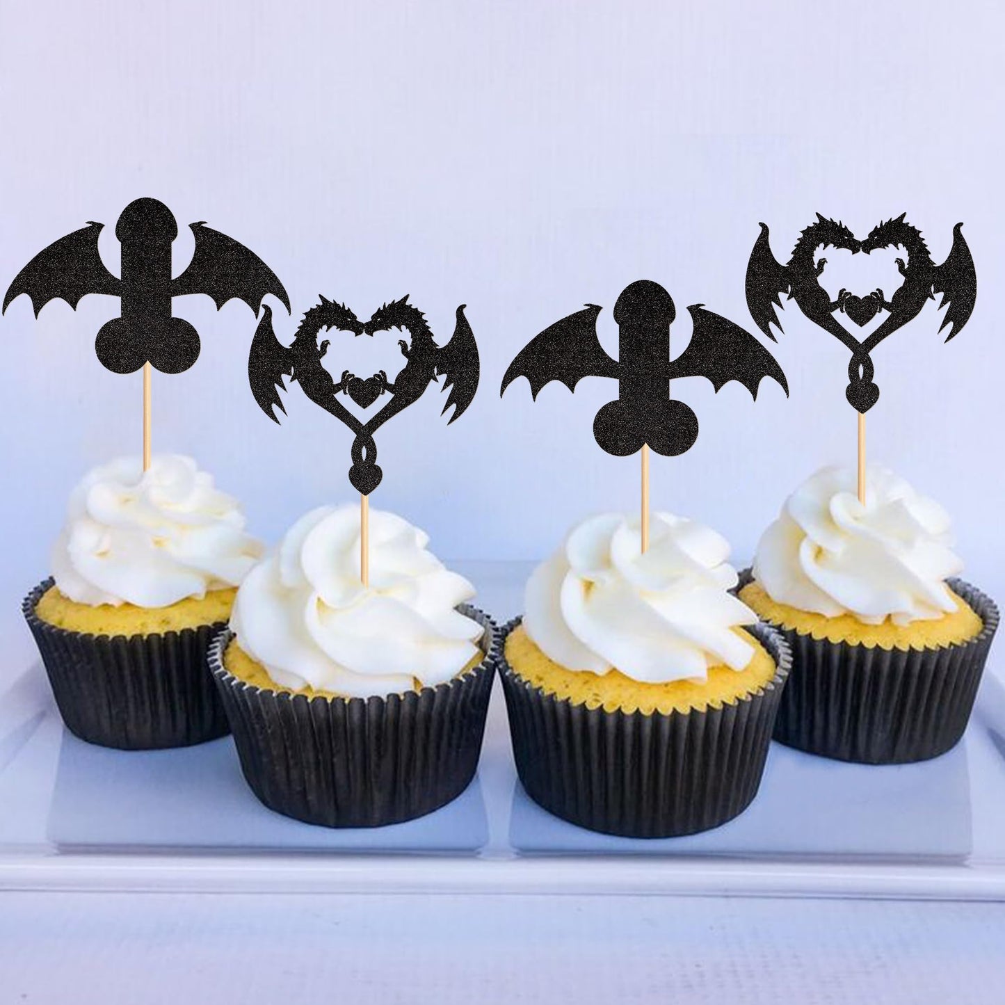 Ercadio 24 Pack Dragon Love Cupcake Toppers Dragon Heart Tcake Picks Dinosaur Cupcake Topper Dragon Cupcake Toppers Picks For Dr