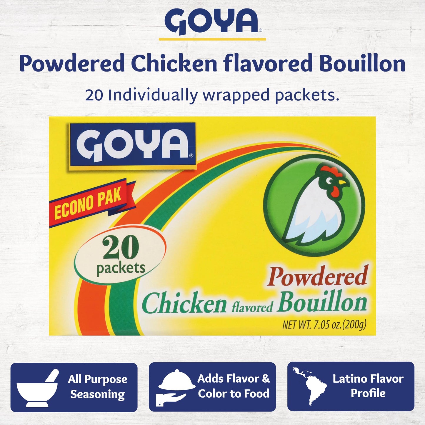 Goya Chicken Bouillon, 7.05 Ounce Each, Pack Of 2