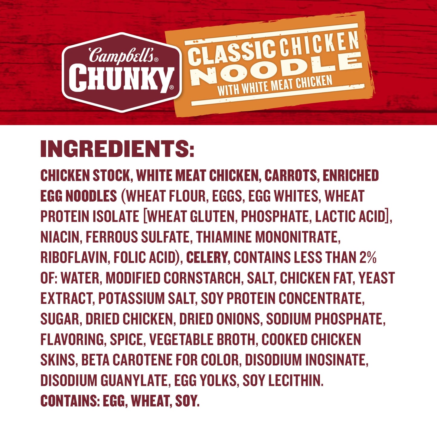 Campbells Chunky Classic Chicken Noodle Soup, 18.6 oz Can