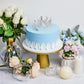 4 Pieces Silver Crown Cake Topper Birthday Mini Flower Bouquet Crown Cupcake Toppers Crystal Pearl Tiara Wedding Crown Cake Top