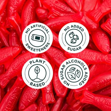 Smartsweets , Sweet Fish, Candy With Low Sugar (3G), Plant-Based, Free From Sugar Alcohols, 1.8 Oz, Berry