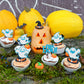 24Pcs Halloween Ghost Cupcake Toppers Blue Glitter Halloween Boo Cake Decorations Halloween Baby Shower Cake Picks For Halloween
