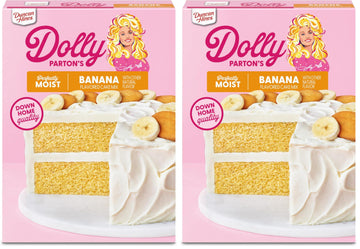 Duncan Hines Dolly Partons Favorite Banana Flavored Cake Mix, 15.25 oz. (Pack of 2)