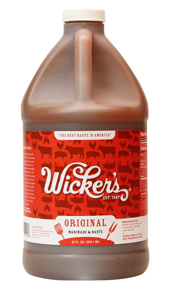 Wickers Original Barbecue Marinade & Baste - 64 fl oz - No Sugar  Low Calorie  All-Purpose Meat Marinade & Finishing Sauce