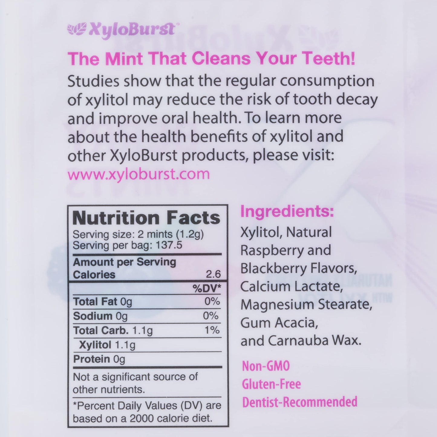 Xyloburst - Xylitol Mints | Sugar Free Breath Mint For Oral Health | Gluten Free, Vegan, Keto Friendly | Aspartame Free Mints | Berry | 275 Count