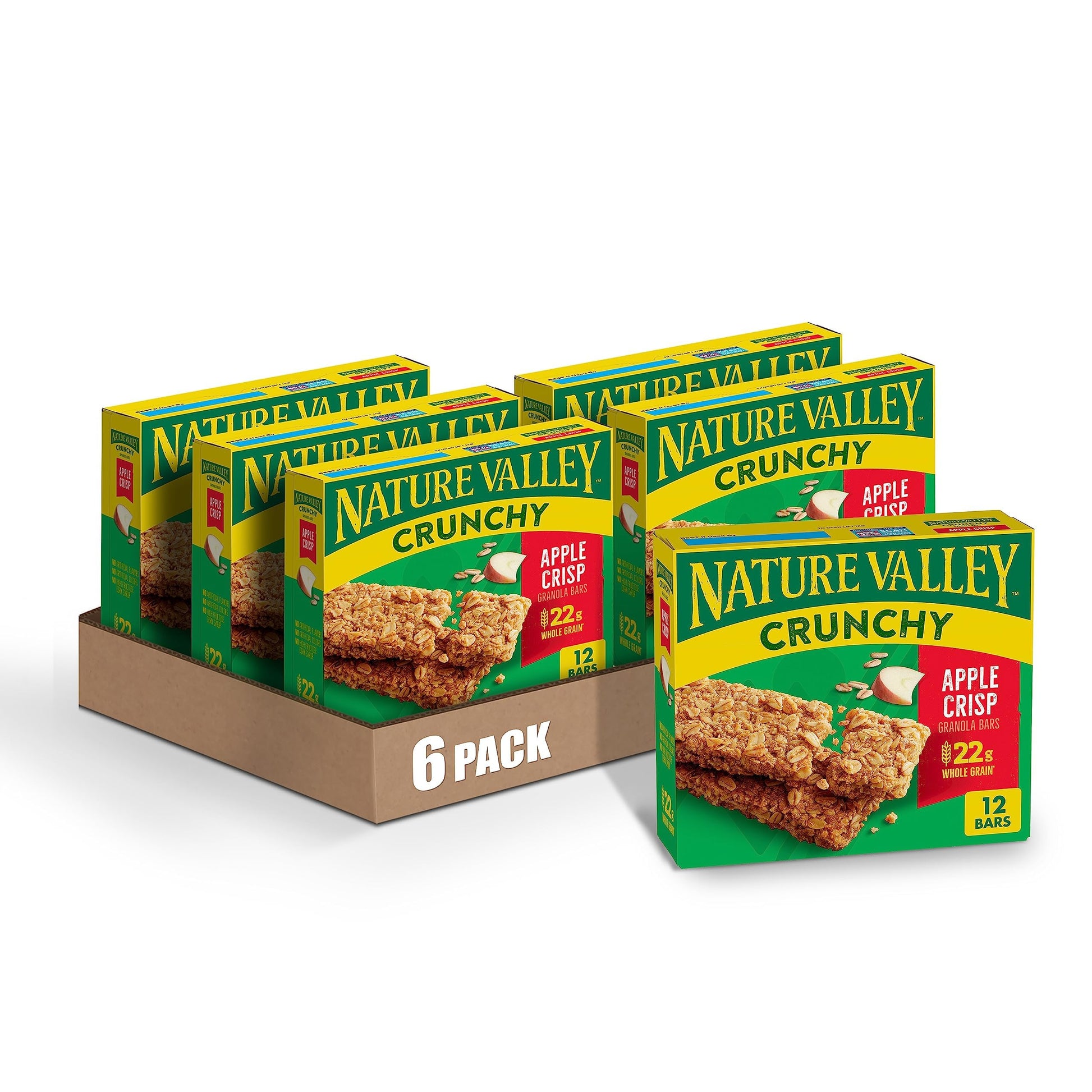 Nature Valley Crunchy Granola Bars, Apple Crisp, 12 Bars (Pack of 6), Limited Edition, 8.94 oz