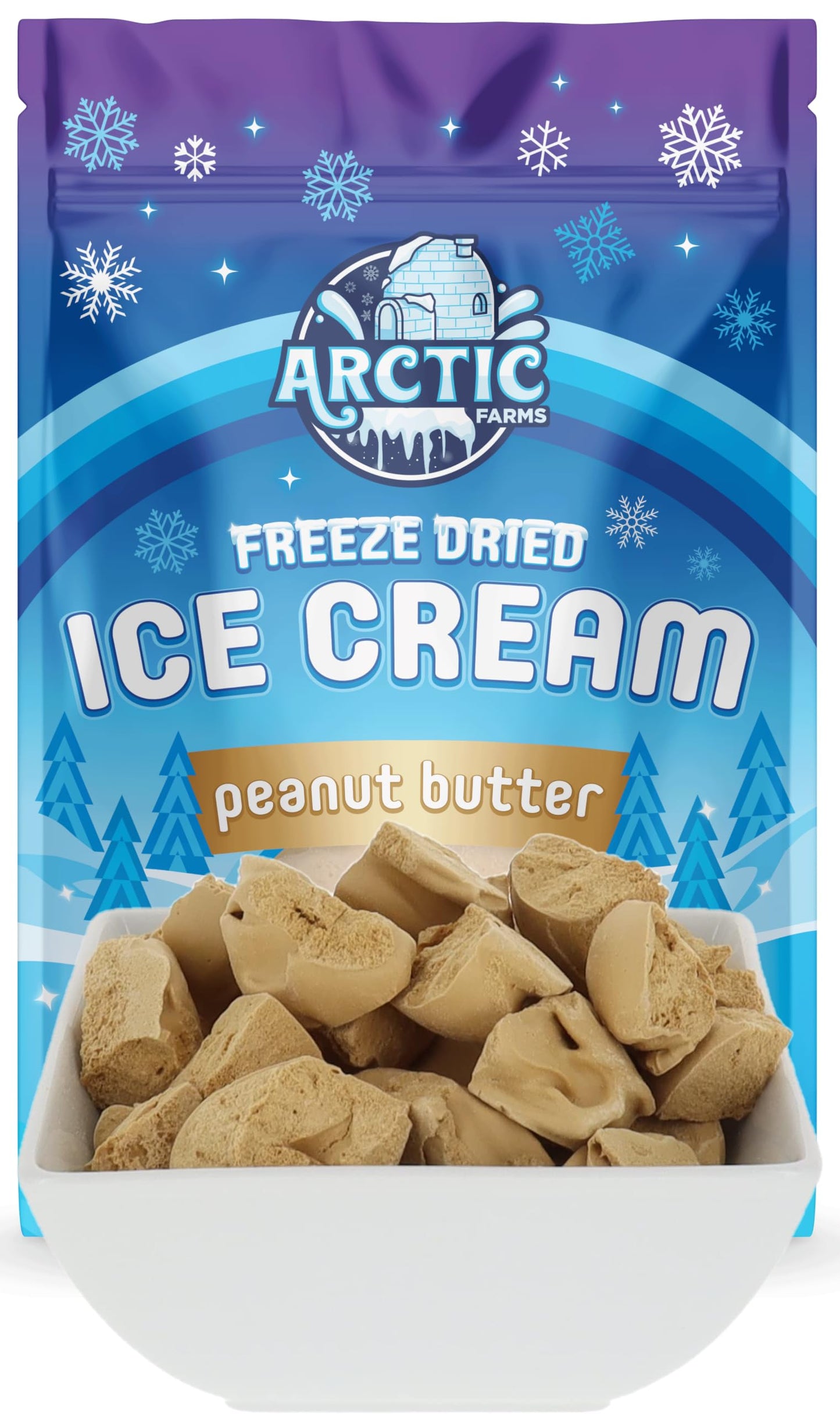 Arctic Farms Freeze Dried Ice Cream Bits Bagged And Boxed - Does Not Melt (Peanut Butter, 2.5Oz)