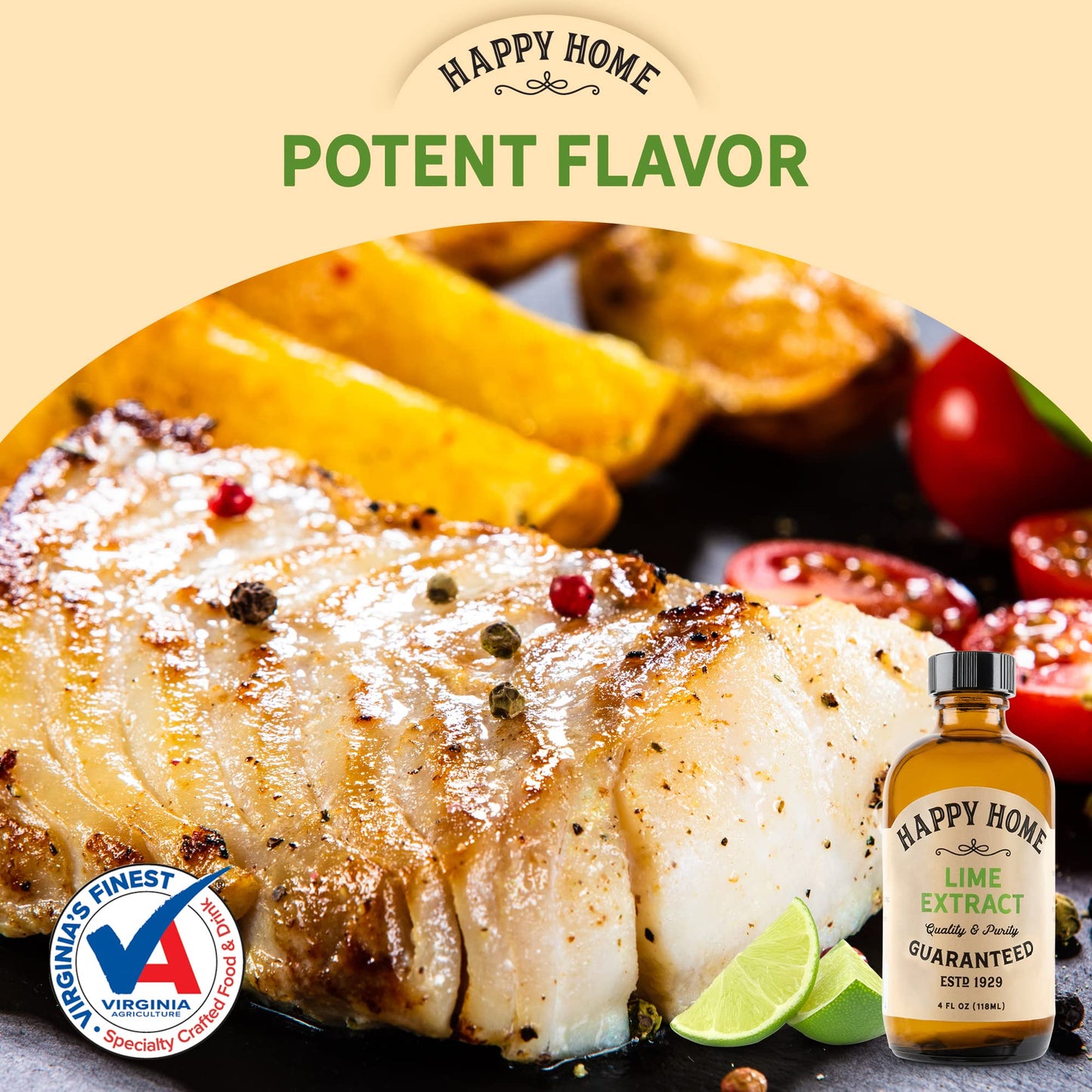 Happy Home Natural Lime Flavor - Certified Kosher, 4 oz.