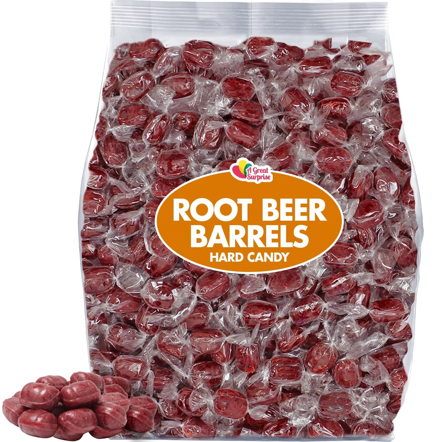 A Great Surprise Root Beer Hard Candy - Classic Brown Candies - 2 Pounds