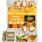 TOG999 Loose Leaf Tea Bags - 100% Natural Ginger, Turmeric, Peppermint, Vegan - 60 Bags