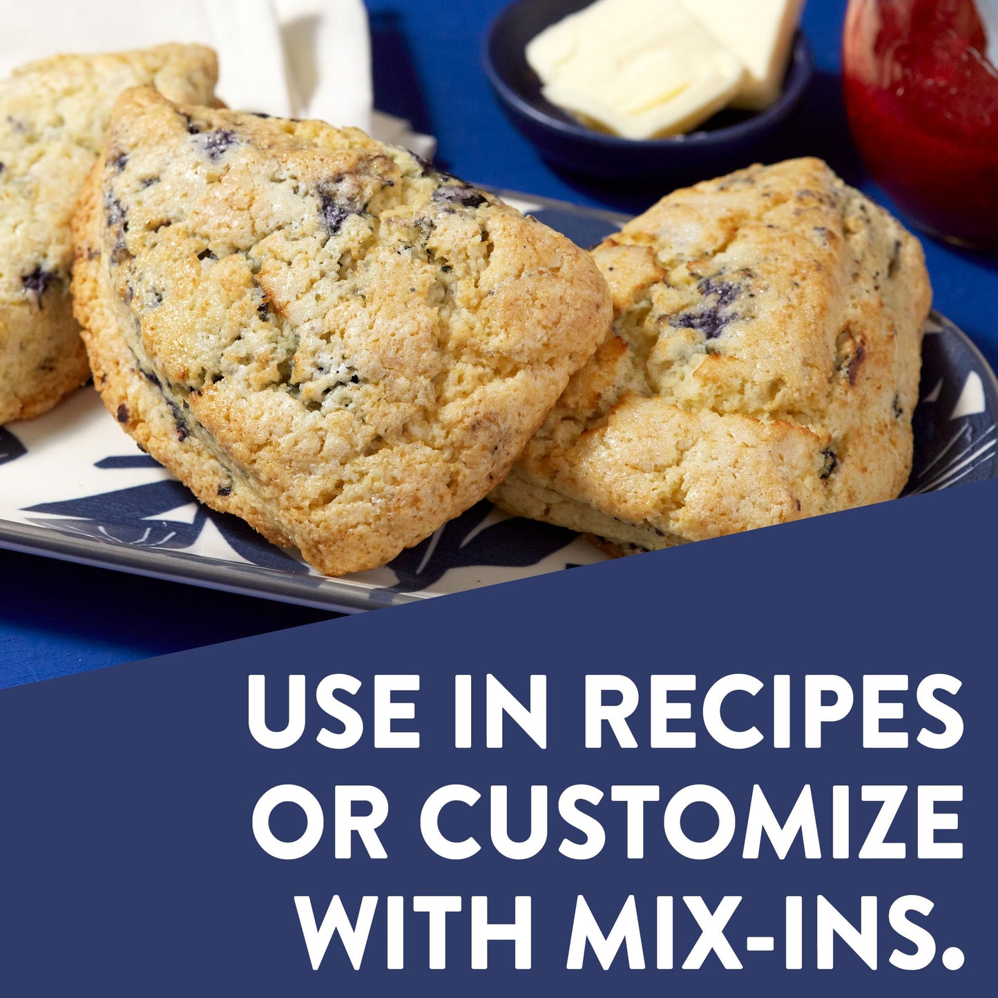 Krusteaz Wild Blueberry Muffin Mix, Blueberry Muffins Made With Real Blueberries, 17.1 oz Box