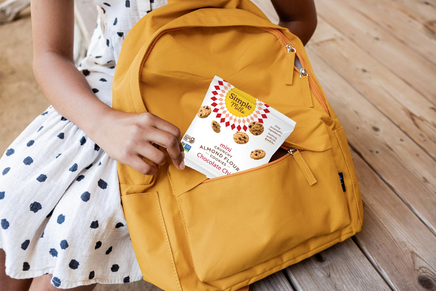 Simple Mills Almond Flour Mini Chocolate Chip Cookie Packs, Gluten Free, 6.5 Ounce, 8ct, Healthy Snacks for Kids