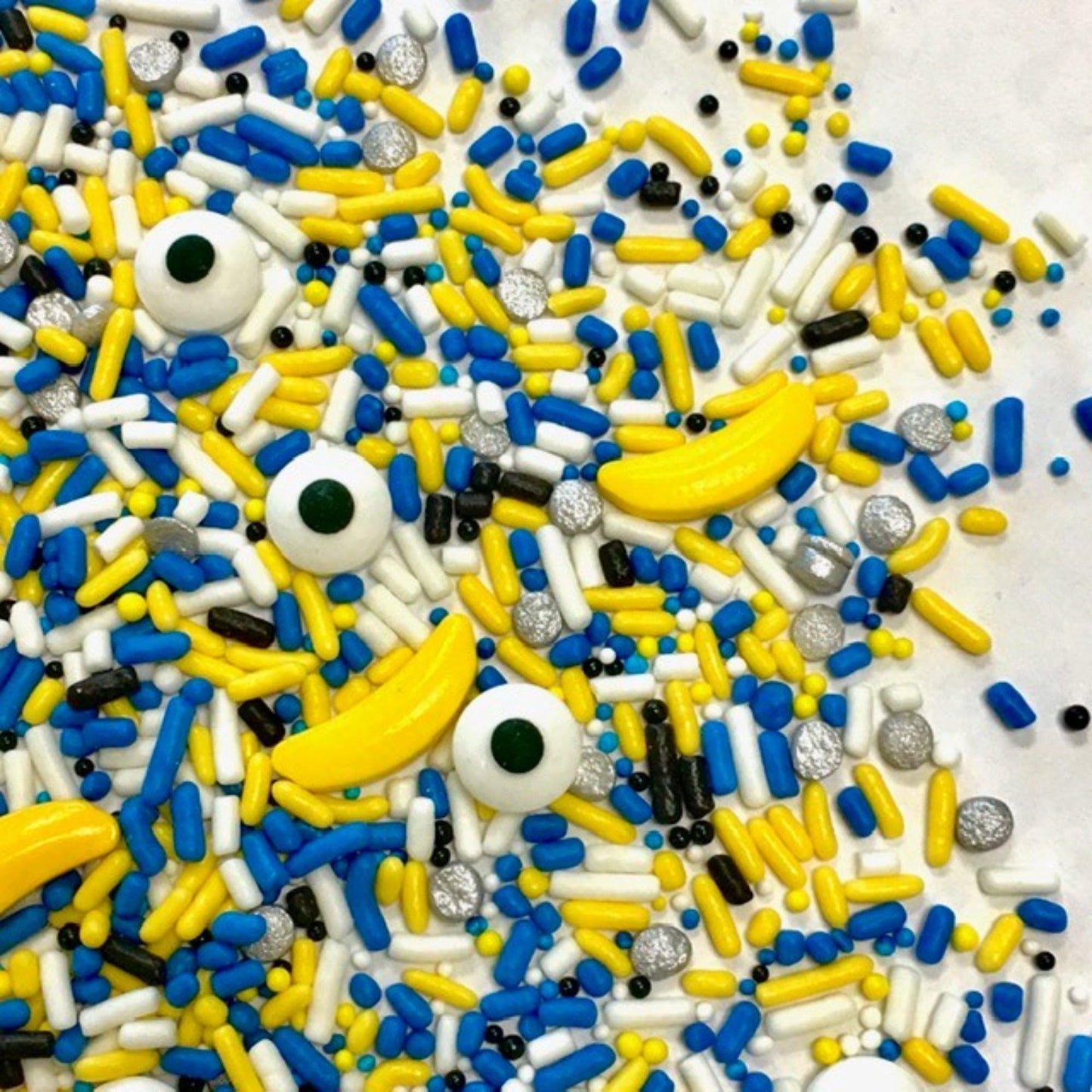 Cool Mom Sprinkles Blue & Yellow Birthday Sprinkles 4 oz - Gluten-Free Cake, Cupcake, Cookie Decorations