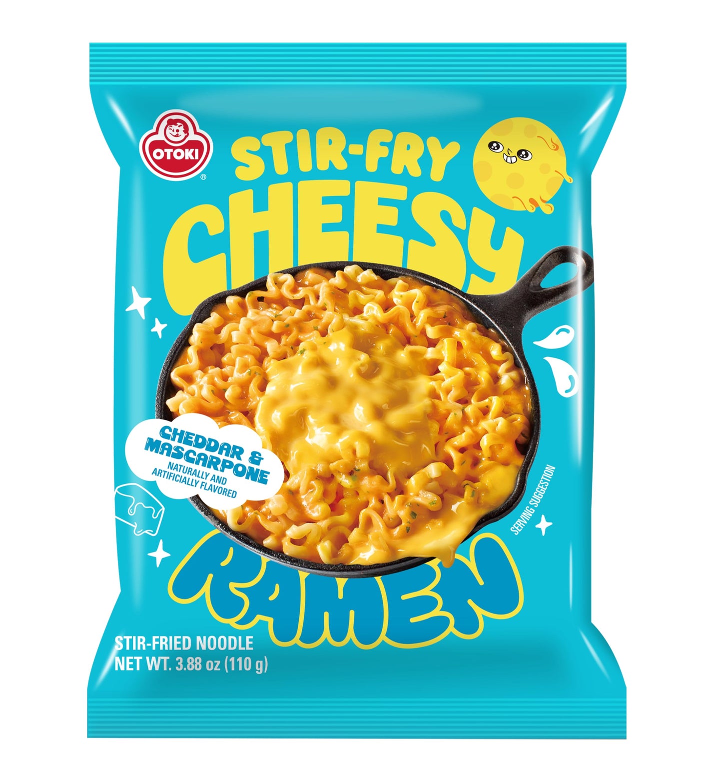 Cheesy Ramen - Mac & Cheese Meets Ramen | Cheddar & Mascarpone | Stir-Fry Style | 3.88 oz (Pack of 4)