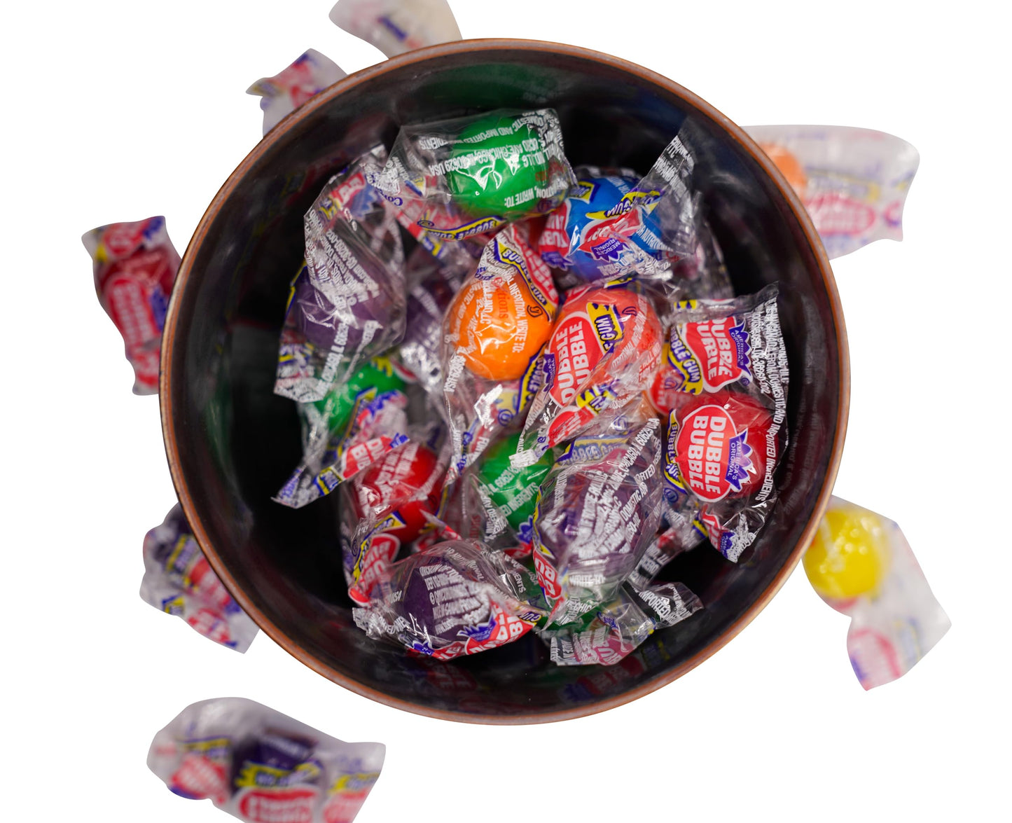 Assorted Individually Wrapped Gumballs - 100 Pieces Of Fresh Assorted Fruit Flavor Gumballs