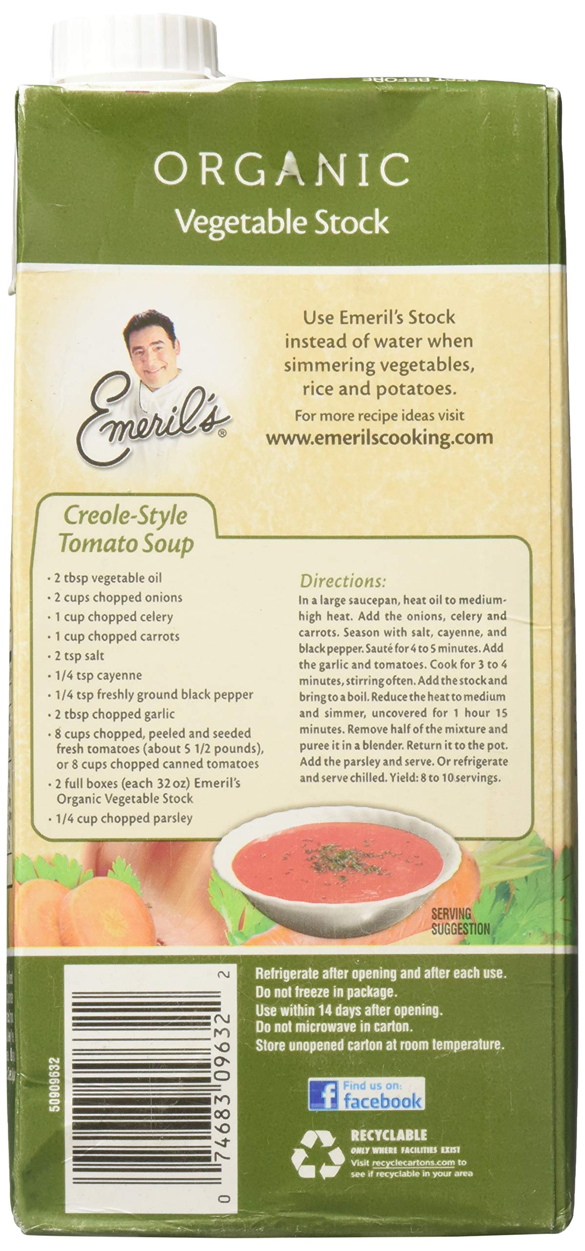 Emerils Stock All Natural Vegetable 32-Ounce (Pack Of 6)