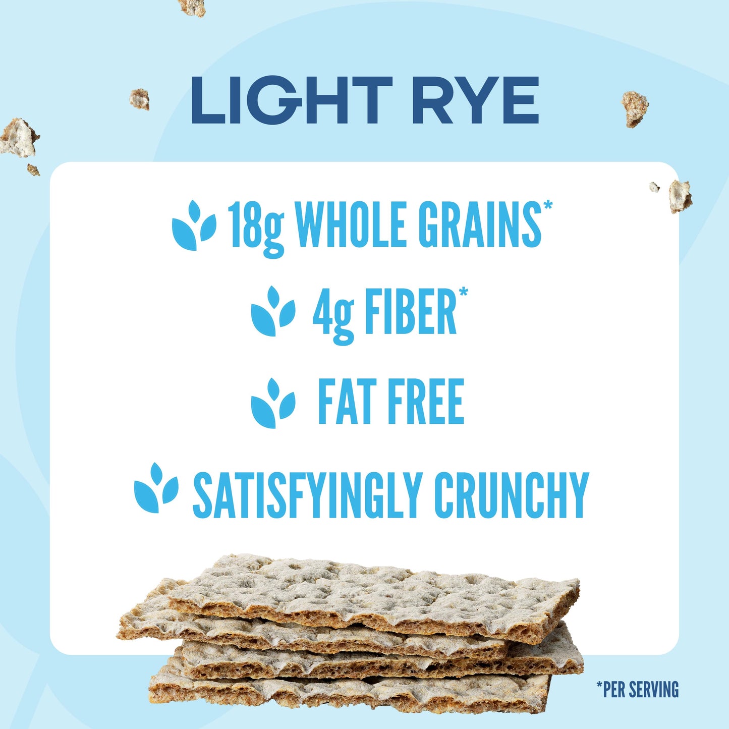 Wasa Light Rye Crispbread, 9.5 oz (Pack of 12), Rye Crackers, Non-GMO Ingredients, Fat Free
