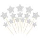 Gyufise 42Pcs Little Star Cupcake Toppers Glitter Twinkle Star Cupcake Picks Wedding Engagement Baby Shower Birthday Party Cake