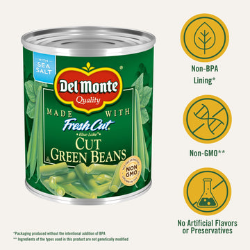 Del Monte Fresh Cut Blue Lake Cut Green Beans, 28 Oz. Can (Pack Of 6)