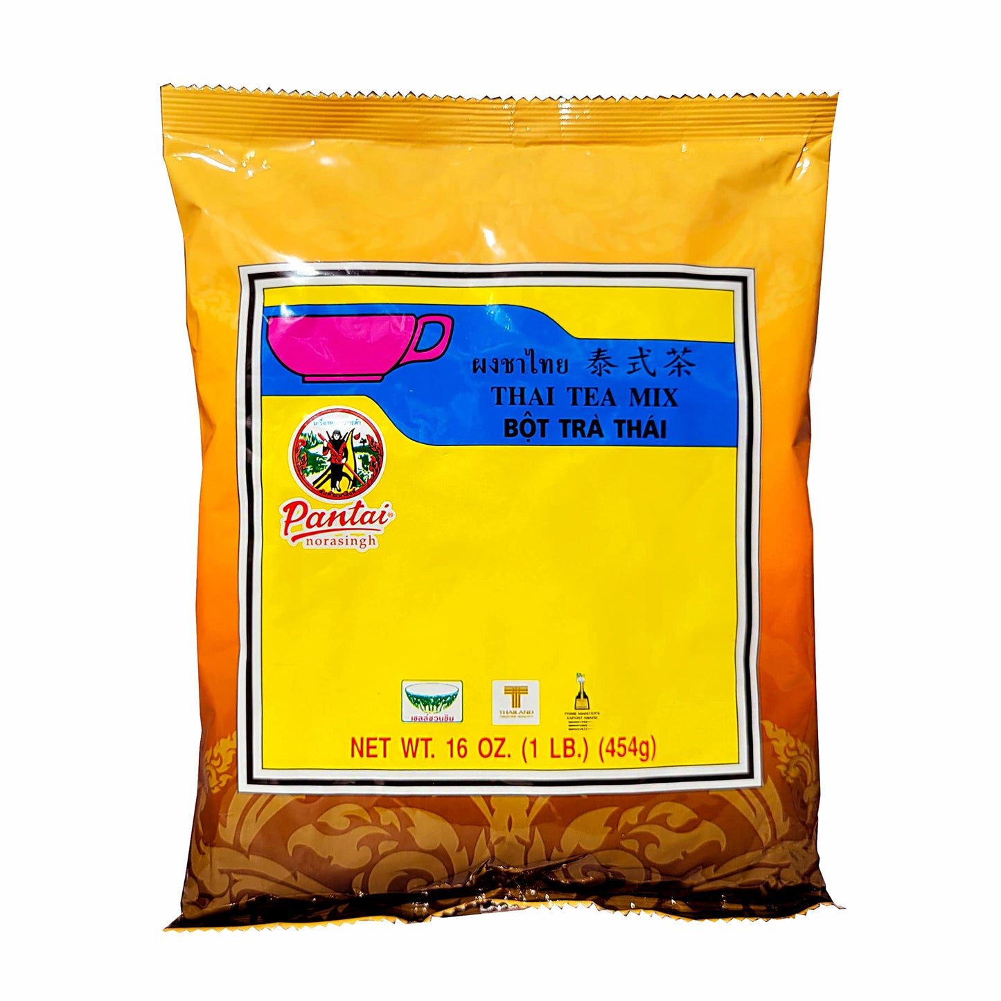 Thai Iced Tea Mix, Traditional Restaurant Style, 16 Oz. (Pack Of 6)